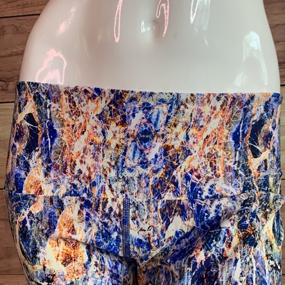 FUSED HAWAII HANDMADE LELE LEGGING WORKOUT BOTTOMS MIGHTY OCEAN WATER PANT SZ XL - Picture 9 of 13